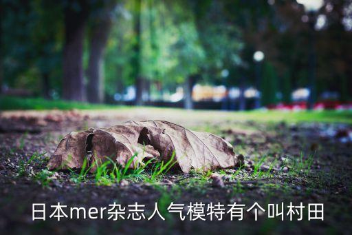 日本mer雜志人氣模特有個叫村田