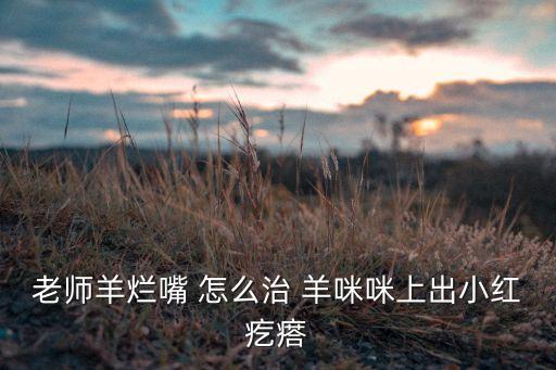 老師羊爛嘴 怎么治 羊咪咪上出小紅疙瘩