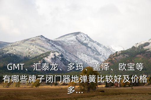 GMT、匯泰龍、多瑪、蓋澤、歐寶等有哪些牌子閉門器地彈簧比較好及價格多...