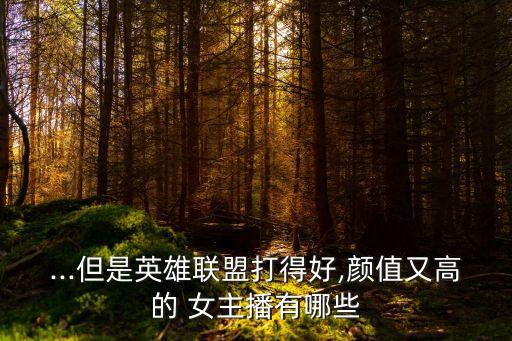 ...但是英雄聯(lián)盟打得好,顏值又高的 女主播有哪些
