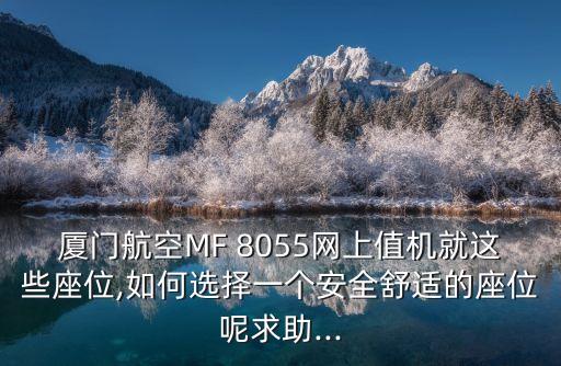 廈門(mén)航空MF 8055網(wǎng)上值機(jī)就這些座位,如何選擇一個(gè)安全舒適的座位呢求助...