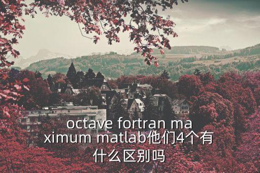 octave fortran maximum matlab他們4個(gè)有什么區(qū)別嗎