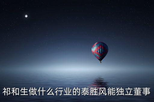 祁和生做什么行業(yè)的泰勝風能獨立董事