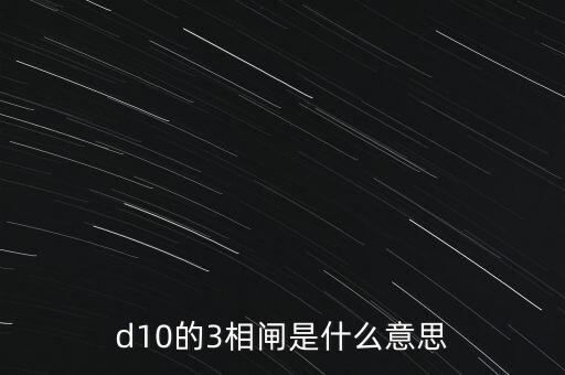 d10的3相閘是什么意思