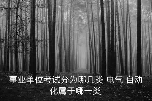 事業(yè)單位考試分為哪幾類 電氣 自動(dòng)化屬于哪一類