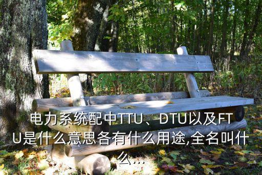 電力系統(tǒng)配中TTU、DTU以及FTU是什么意思各有什么用途,全名叫什么...