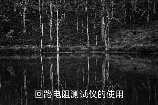 回路電阻測試儀的使用
