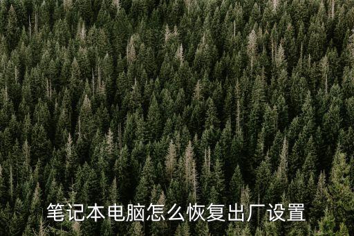 筆記本電腦怎么恢復(fù)出廠設(shè)置