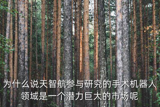 為什么說天智航參與研究的手術(shù)機(jī)器人領(lǐng)域是一個(gè)潛力巨大的市場呢