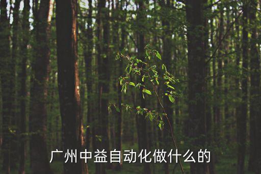 廣州中益自動(dòng)化做什么的