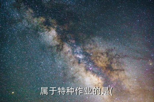 屬于特種作業(yè)的是(