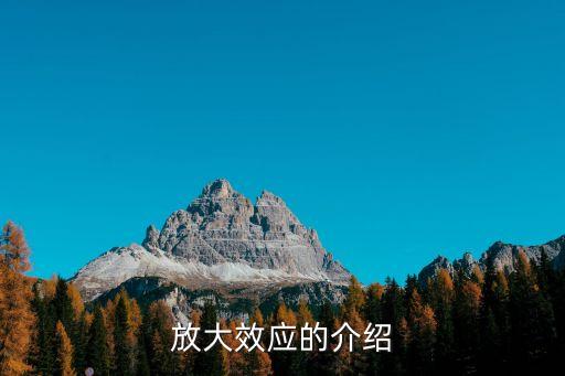 放大效應的介紹