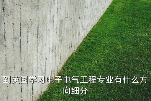 到英國學(xué)習(xí)電子電氣工程專業(yè)有什么方向細(xì)分