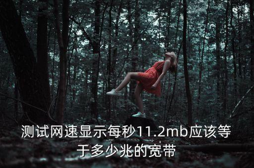 測(cè)試網(wǎng)速顯示每秒11.2mb應(yīng)該等于多少兆的寬帶