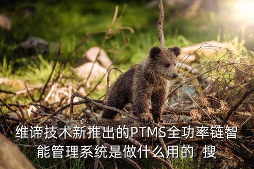 維諦技術(shù)新推出的PTMS全功率鏈智能管理系統(tǒng)是做什么用的  搜