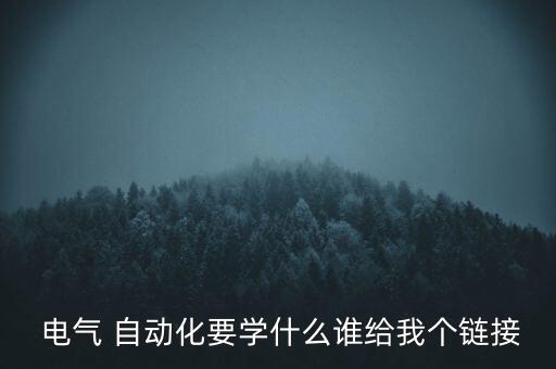  電氣 自動化要學(xué)什么誰給我個鏈接