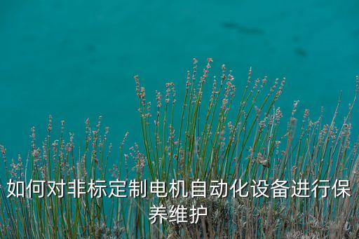 如何對(duì)非標(biāo)定制電機(jī)自動(dòng)化設(shè)備進(jìn)行保養(yǎng)維護(hù)