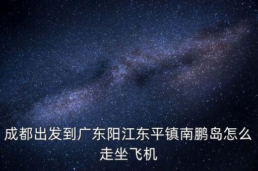 成都出發(fā)到廣東陽江東平鎮(zhèn)南鵬島怎么走坐飛機(jī)