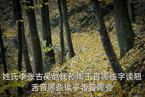 姓氏李張古吳趙錢(qián)孫周王官哪些字讀翹舌音哪些讀平舌音哪些