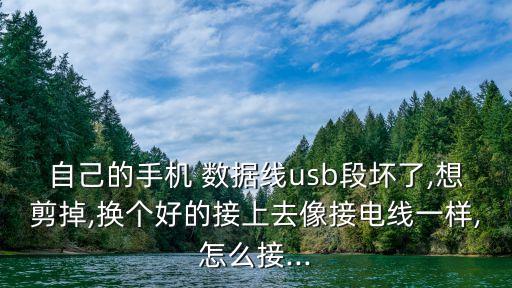 自己的手機(jī) 數(shù)據(jù)線usb段壞了,想剪掉,換個好的接上去像接電線一樣,怎么接...