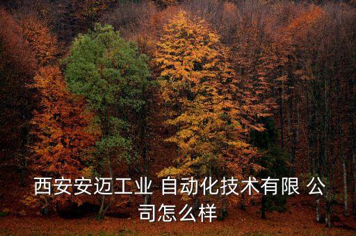  西安安邁工業(yè) 自動化技術(shù)有限 公司怎么樣