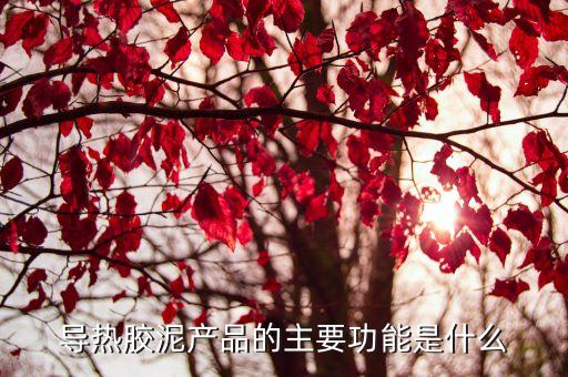 導(dǎo)熱膠泥產(chǎn)品的主要功能是什么