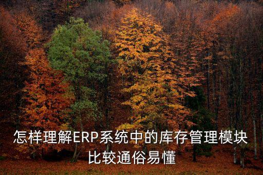 怎樣理解ERP系統(tǒng)中的庫存管理模塊比較通俗易懂