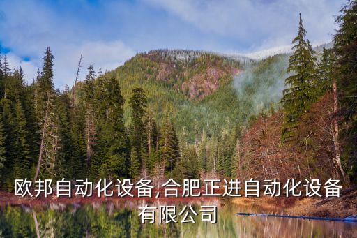 合肥歐邦自動(dòng)化設(shè)備,合肥正進(jìn)自動(dòng)化設(shè)備有限公司