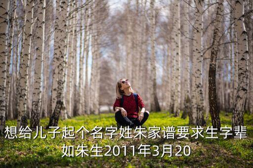 想給兒子起個名字姓朱家譜要求生字輩如朱生2011年3月20