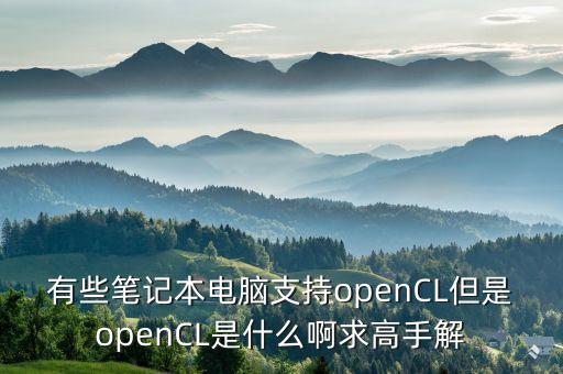 opencl，請問OPEN CL在PS中的作用