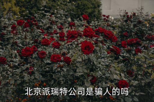 派瑞特，北京派瑞特公司是騙人的嗎