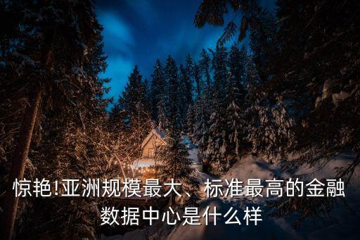 驚艷!亞洲規(guī)模最大、標(biāo)準(zhǔn)最高的金融 數(shù)據(jù)中心是什么樣