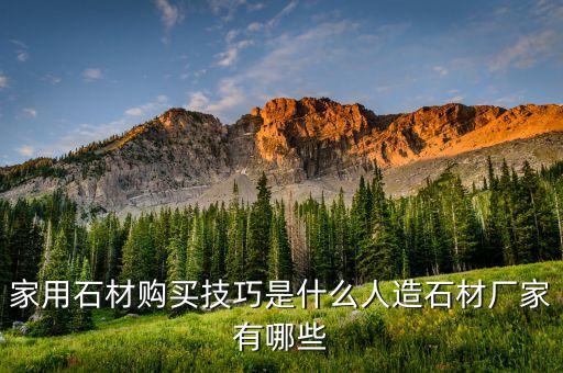 家用石材購買技巧是什么人造石材廠家有哪些