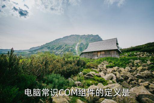 電腦常識COM組件的定義是