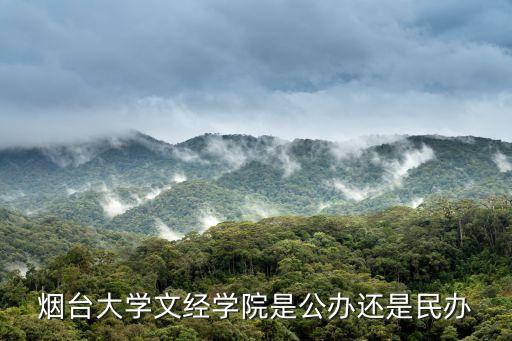 煙臺大學文經學院是公辦還是民辦