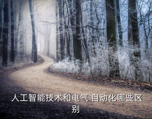 人工智能技術(shù)和電氣 自動(dòng)化哪些區(qū)別
