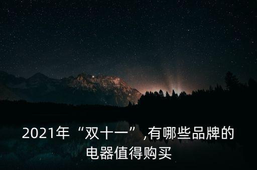 2021年“雙十一”,有哪些品牌的電器值得購買