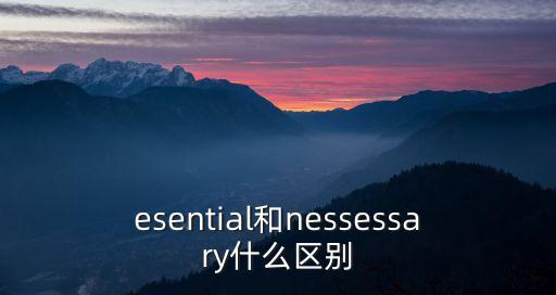 esential和nessessary什么區(qū)別
