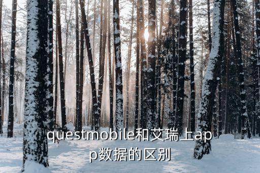 questmobile和艾瑞上app數(shù)據(jù)的區(qū)別