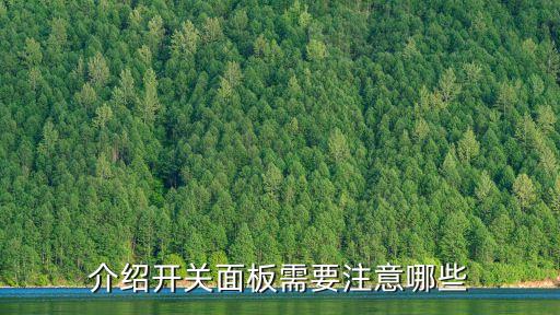 介紹開關面板需要注意哪些