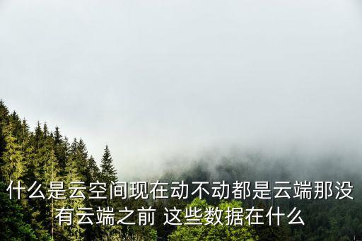 什么是云空間現(xiàn)在動不動都是云端那沒有云端之前 這些數(shù)據(jù)在什么