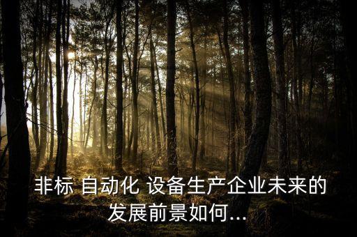 非標自動化設(shè)備市場價