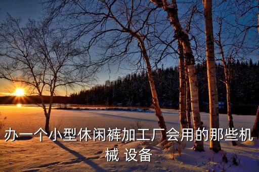 辦一個(gè)小型休閑褲加工廠會(huì)用的那些機(jī)械 設(shè)備