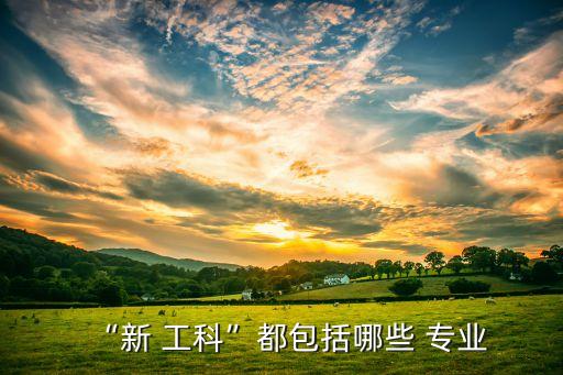 “新 工科”都包括哪些 專業(yè)