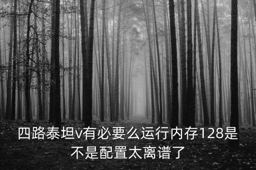四路泰坦v有必要么運行內(nèi)存128是不是配置太離譜了
