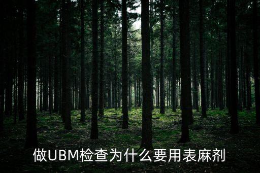 ubm，做UBM檢查為什么要用表麻劑