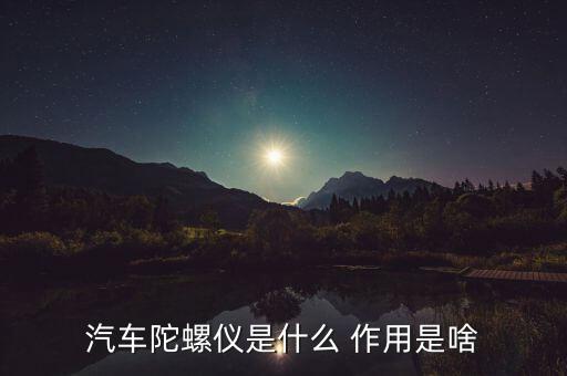 汽車陀螺儀是什么 作用是啥