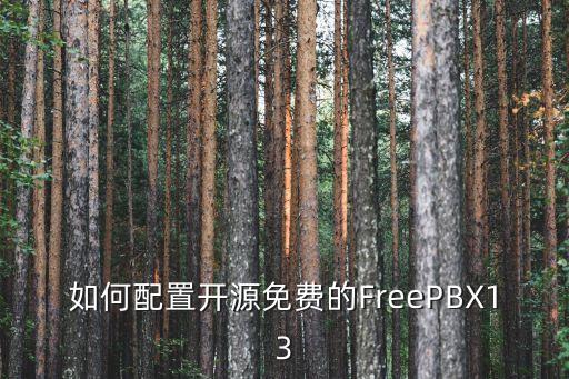 如何配置開源免費的FreePBX13