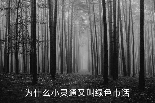 為什么小靈通又叫綠色市話