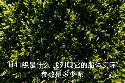 H41級是什么 戰(zhàn)列艦它的船體實際參數(shù)是多少呢